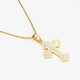 Grace Bloom™ Cross Necklace – Silver Radiance