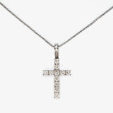 Radiant Faith Cross Necklace – Silver Light