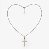 Radiant Faith Cross Necklace – Silver Light