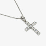 Radiant Faith Cross Necklace – Silver Light