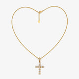 Radiant Faith Cross Necklace – Golden Glory