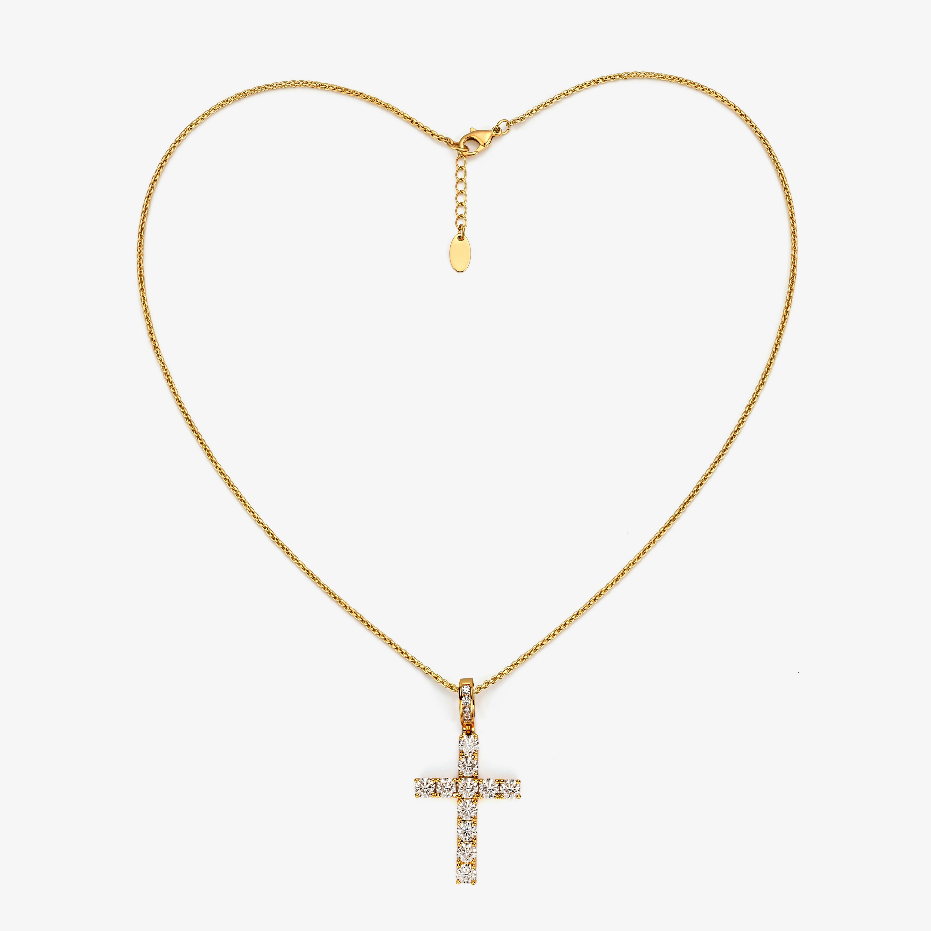 Radiant Faith Cross Necklace – Golden Glory