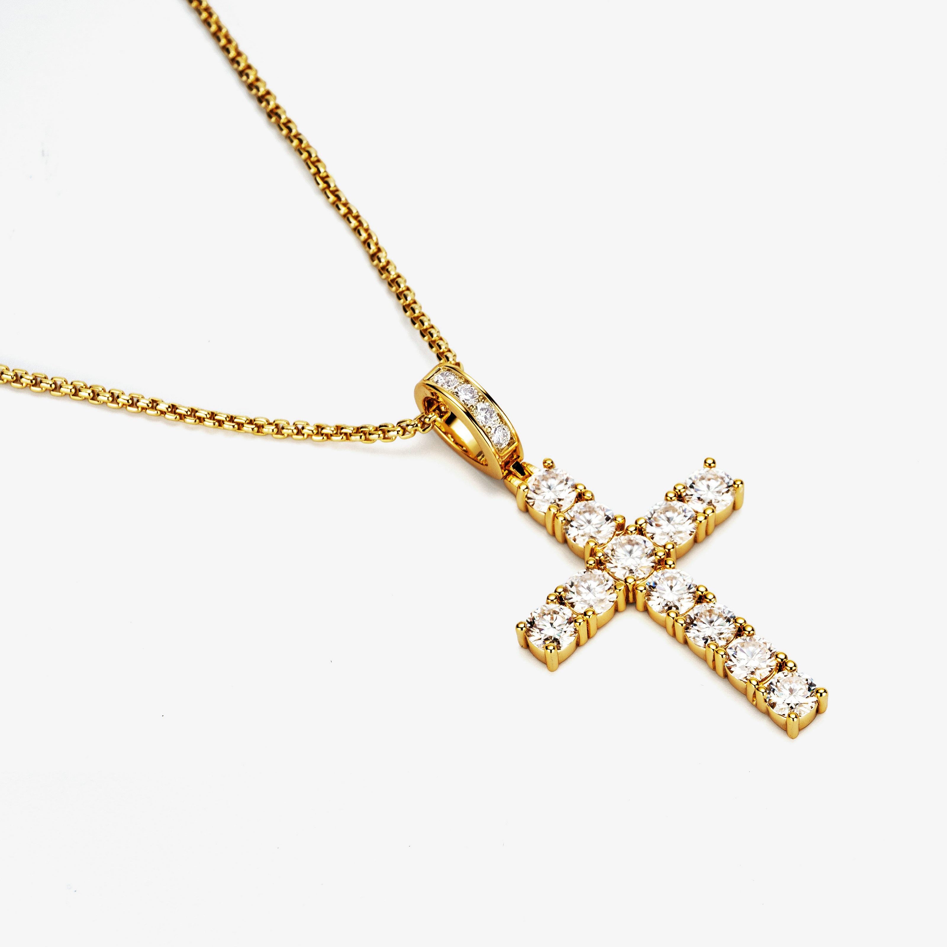 Radiant Faith Cross Necklace – Golden Glory