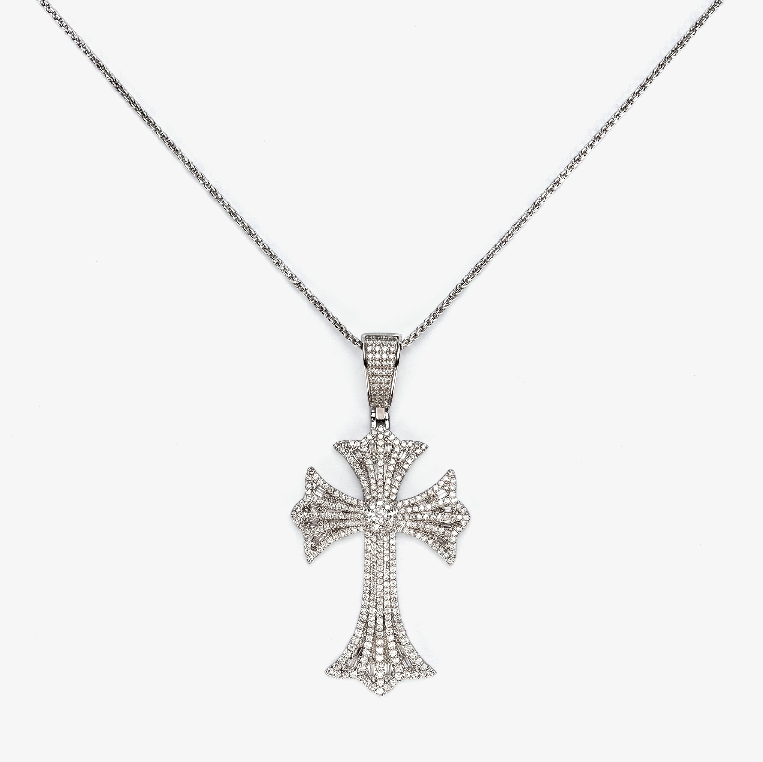 Guardian Faith Cross Necklace – Silver