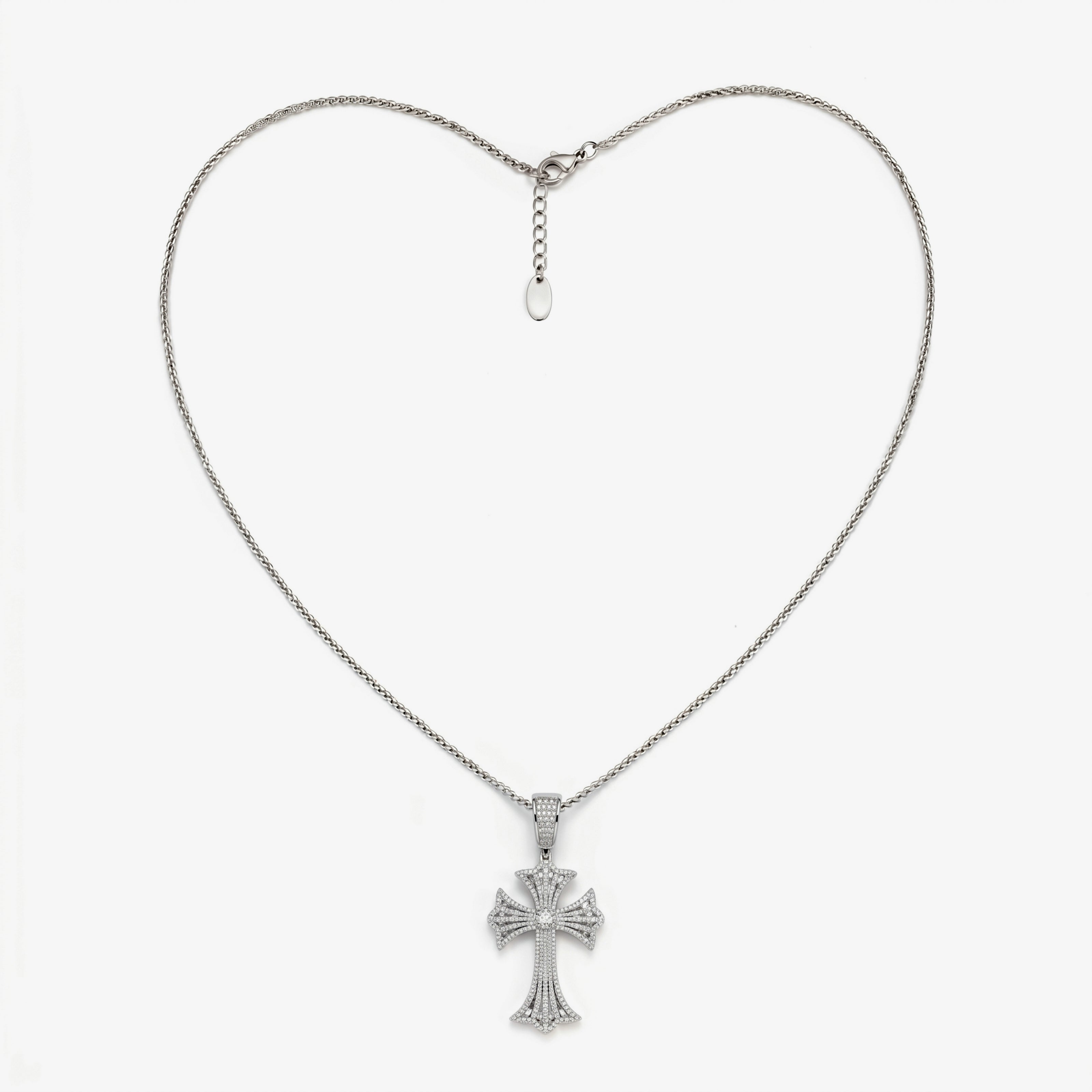 Guardian Faith Cross Necklace – Silver