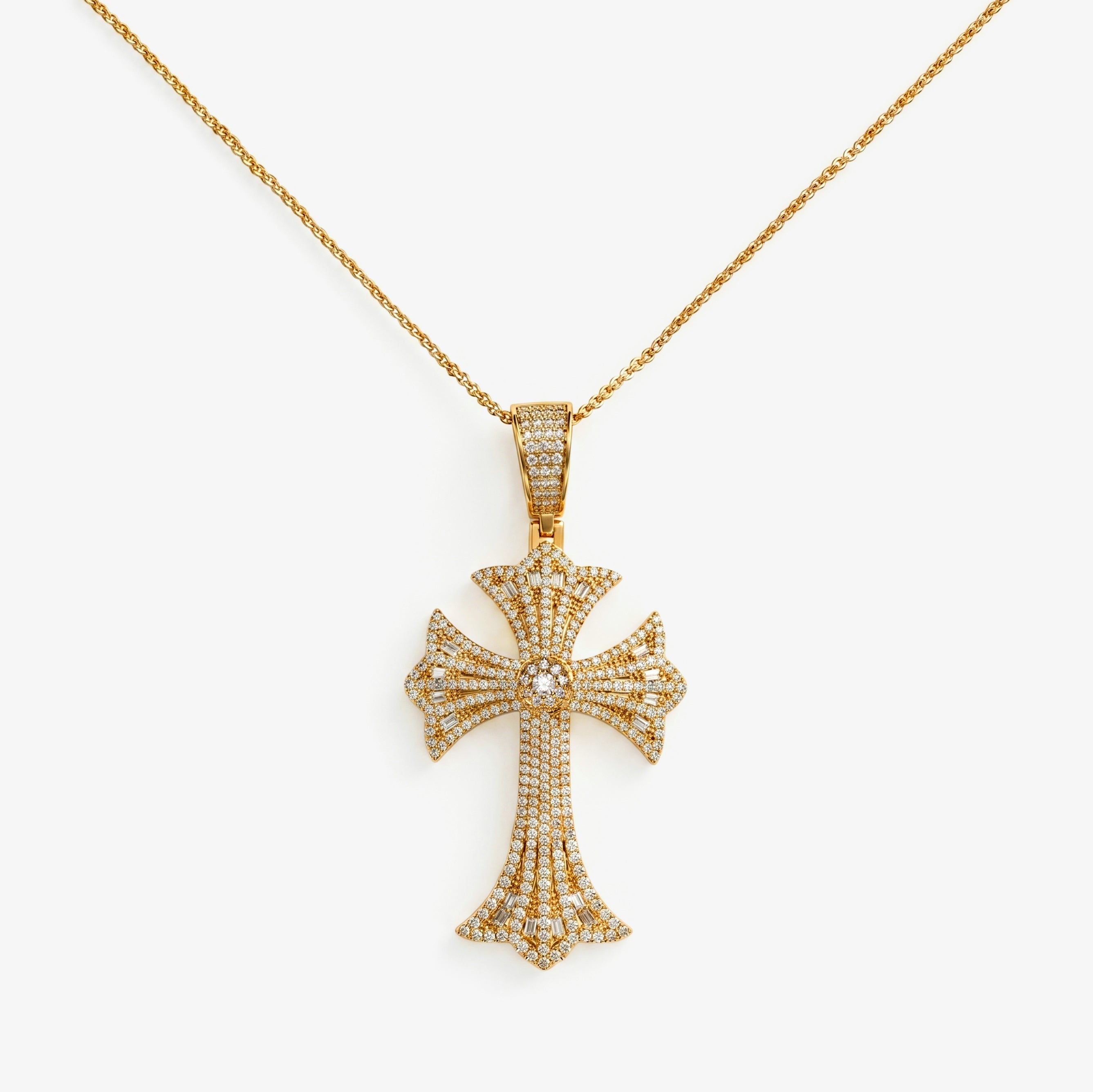 Guardian Faith Cross Necklace – Gold