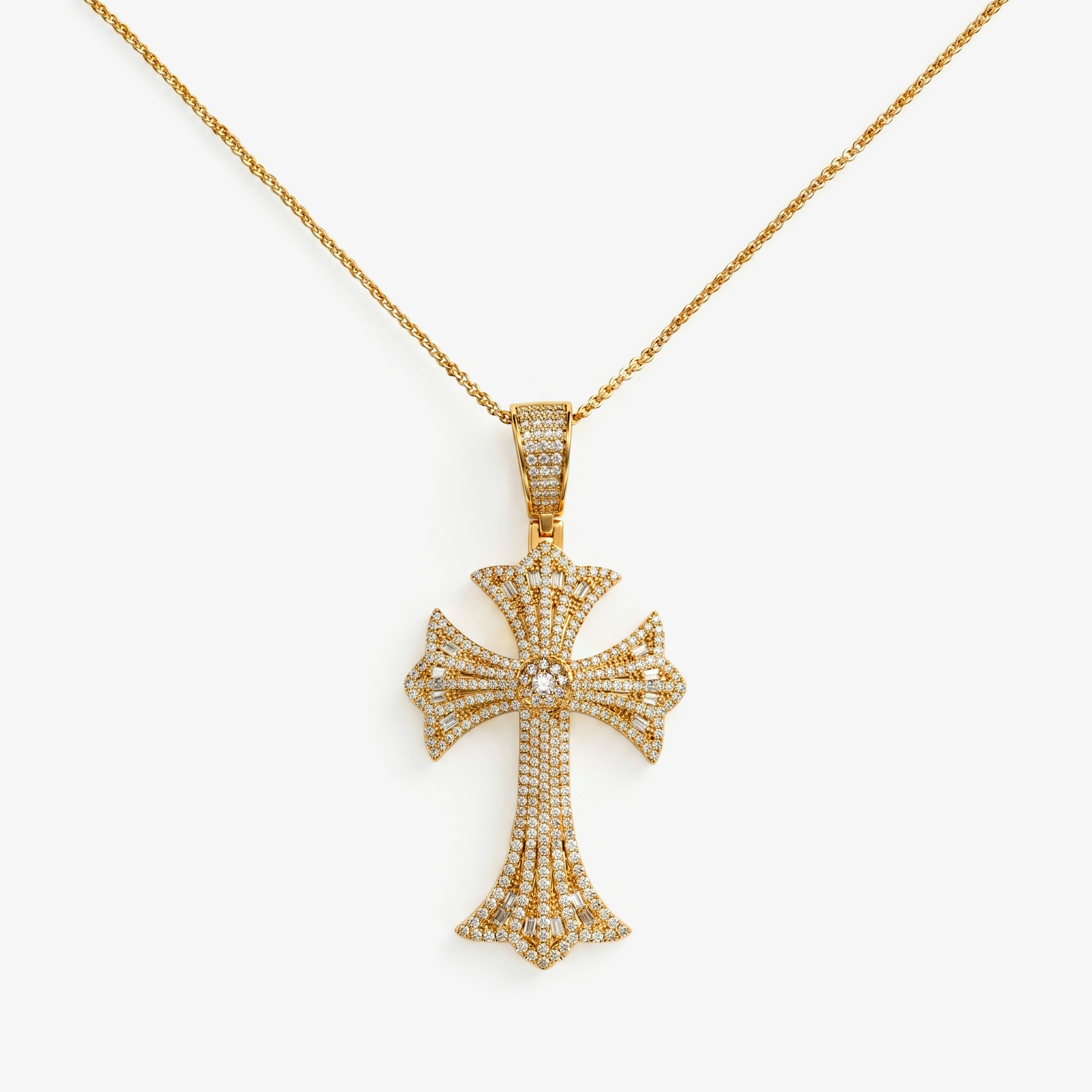 Guardian Faith Cross Necklace – Gold