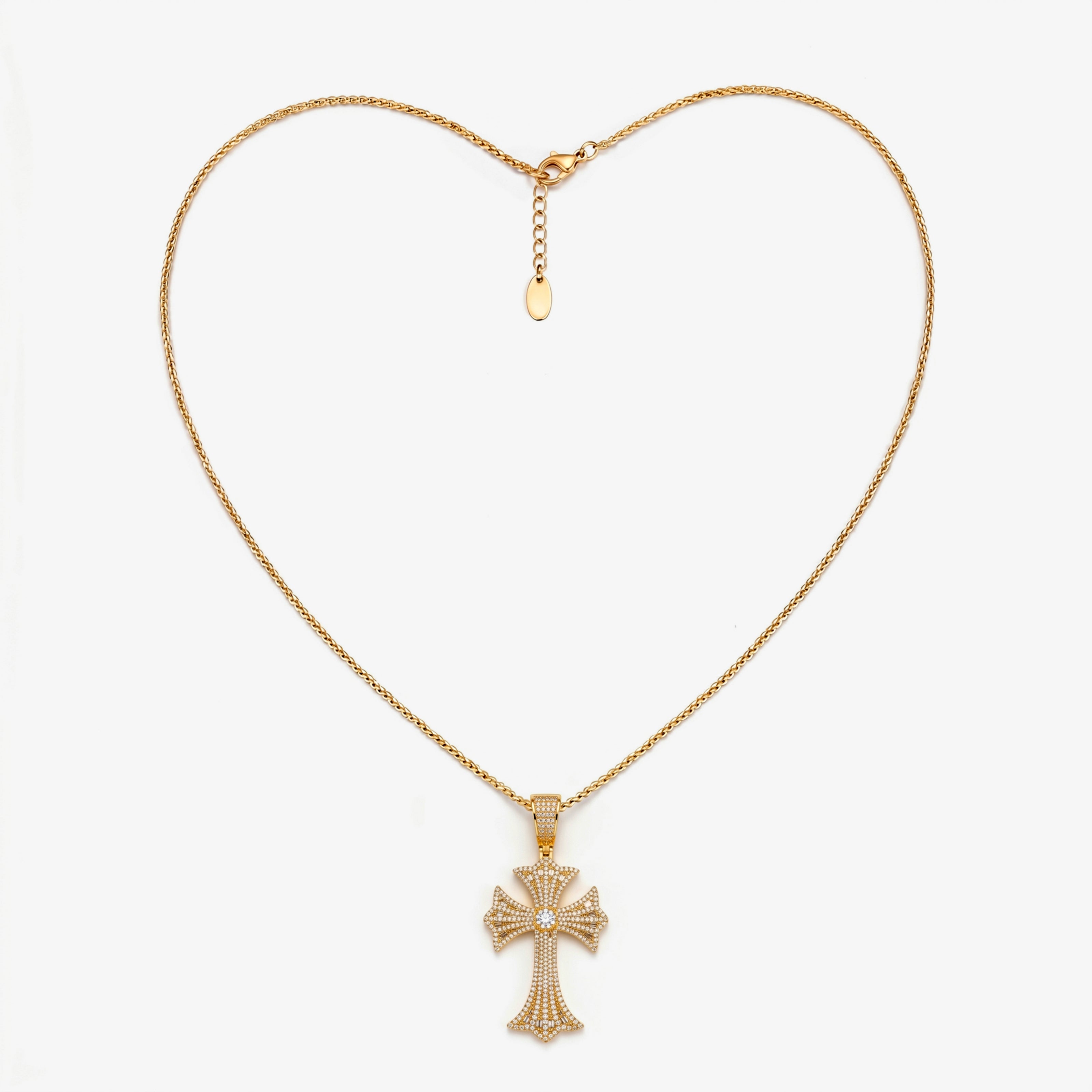 Guardian Faith Cross Necklace – Gold