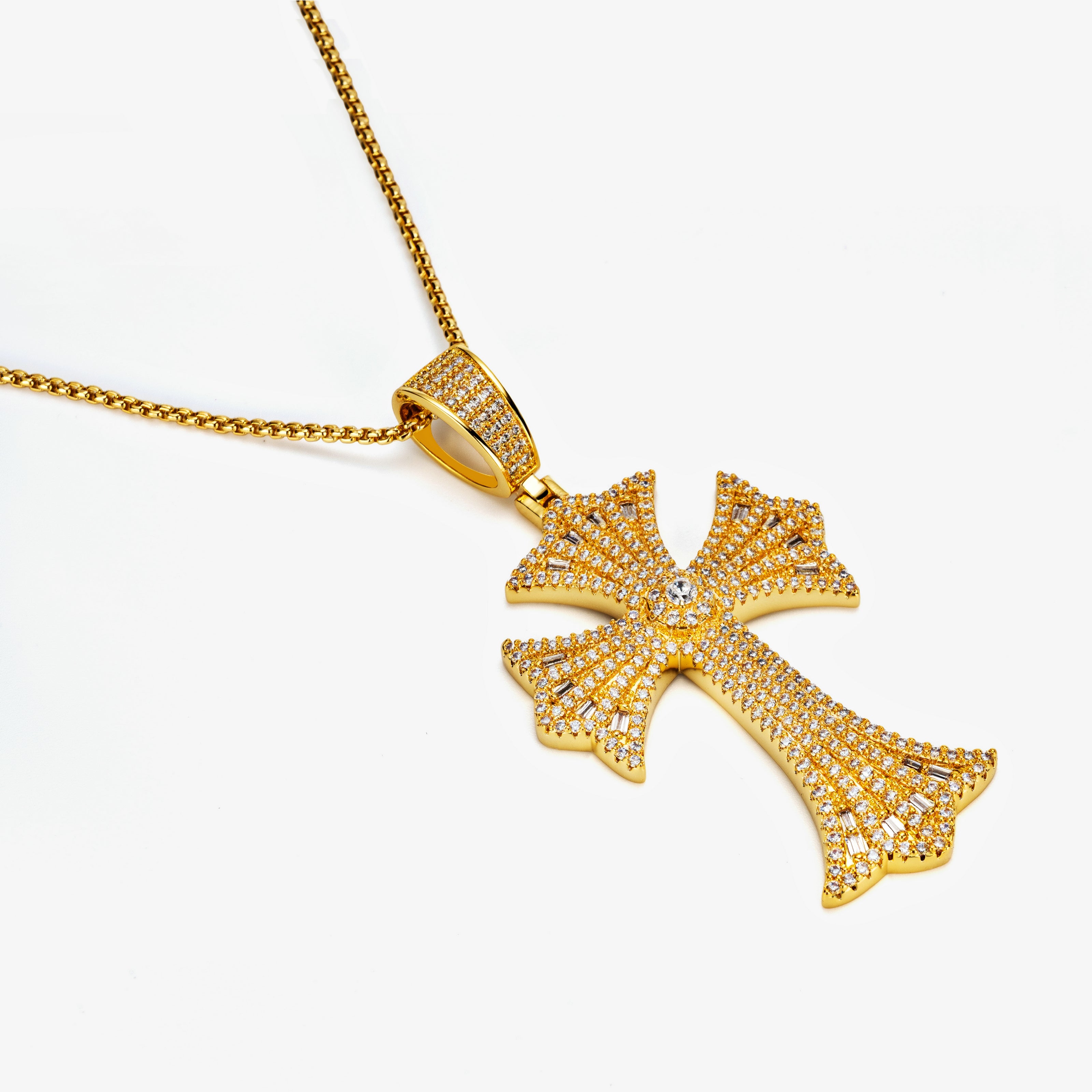 Guardian Faith Cross Necklace – Gold