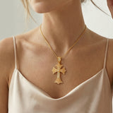 Guardian Faith Cross Necklace – Gold
