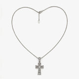 Majestic Faith Cross Necklace – Silver Majesty