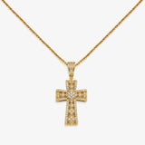 Majestic Faith Cross Necklace – Golden Majesty