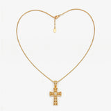 Majestic Faith Cross Necklace – Golden Majesty