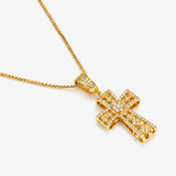 Majestic Faith Cross Necklace – Golden Majesty