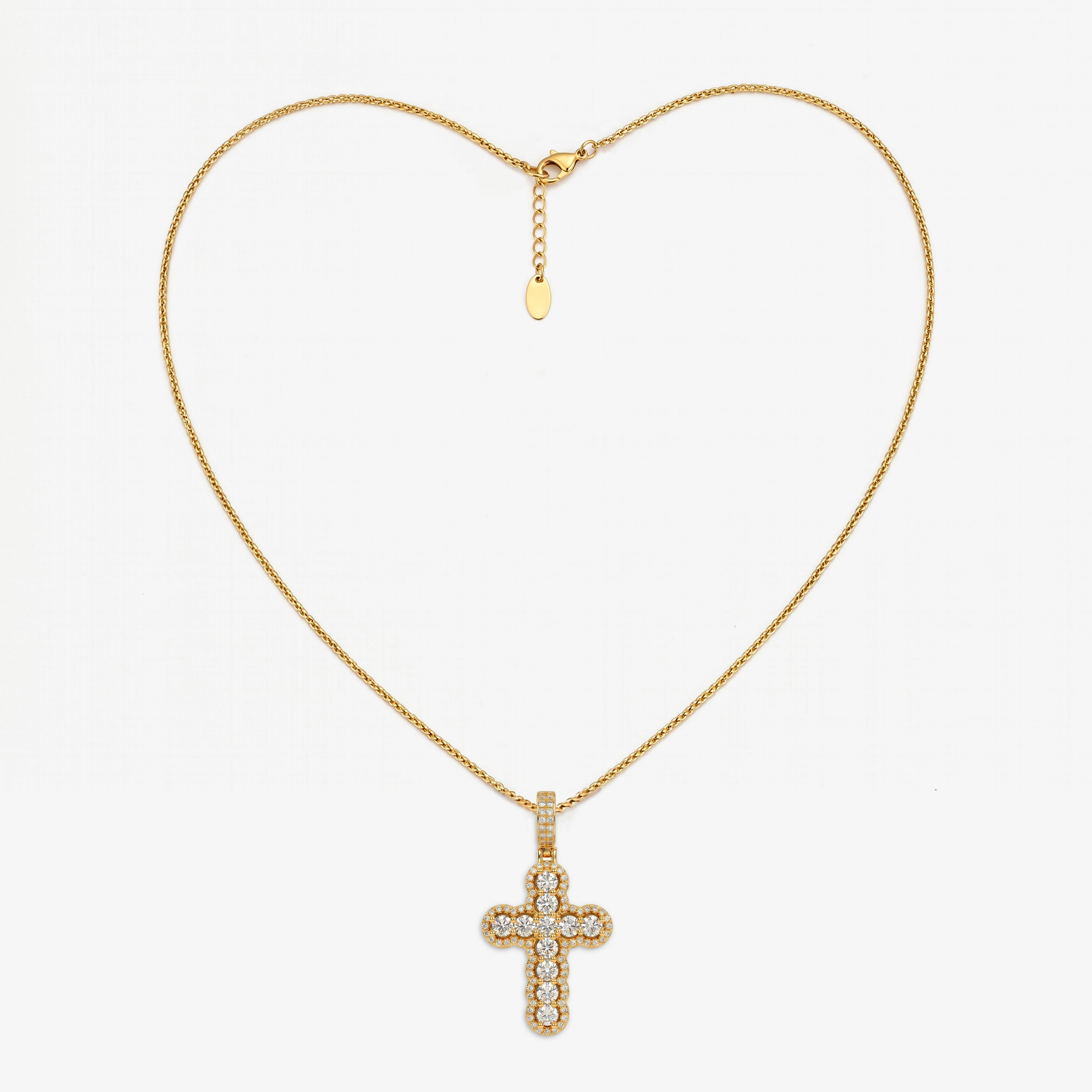 Celestial Halo Cross - Gold