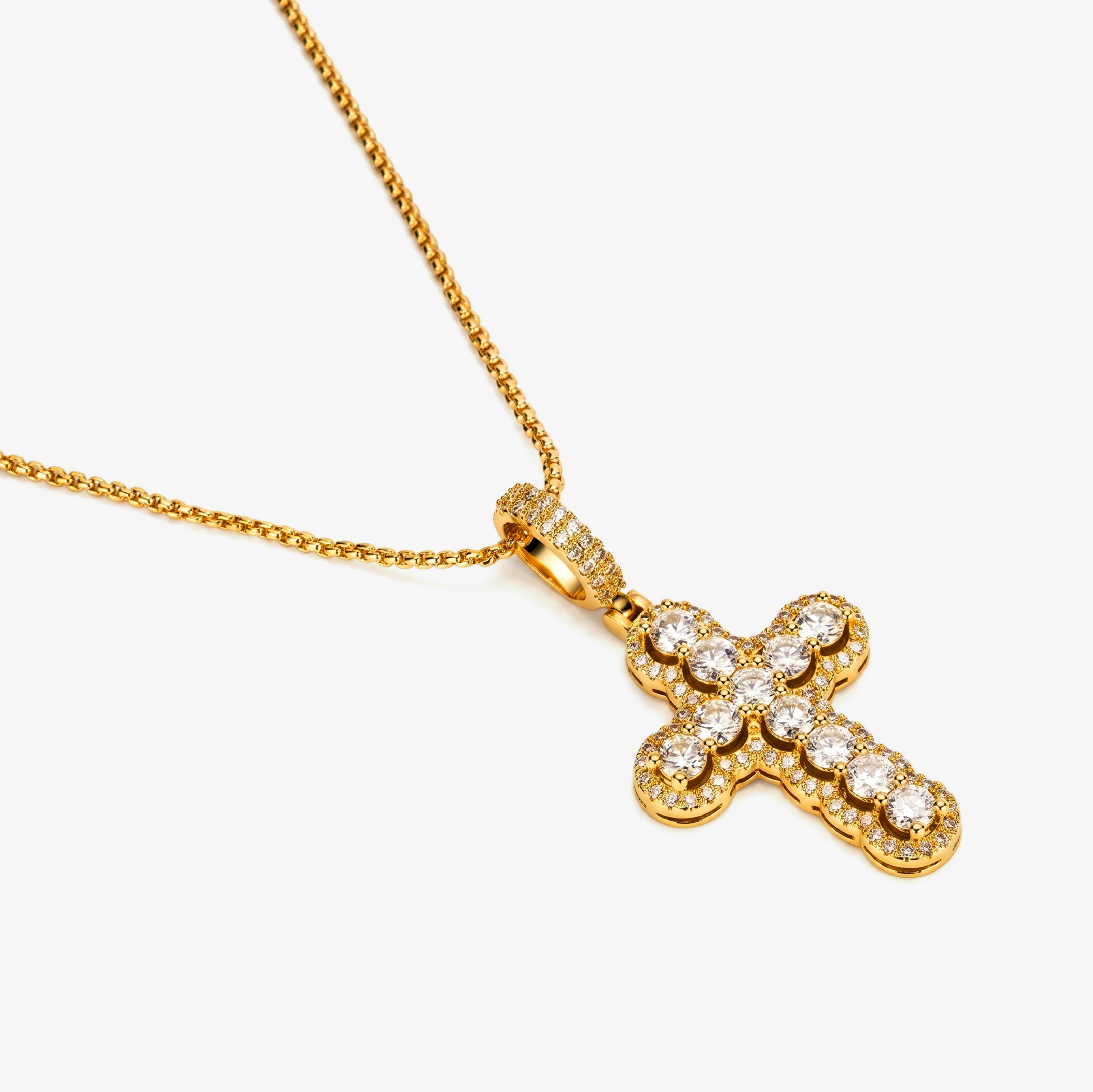 Celestial Halo Cross - Gold