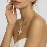 Celestial Halo Cross - Gold