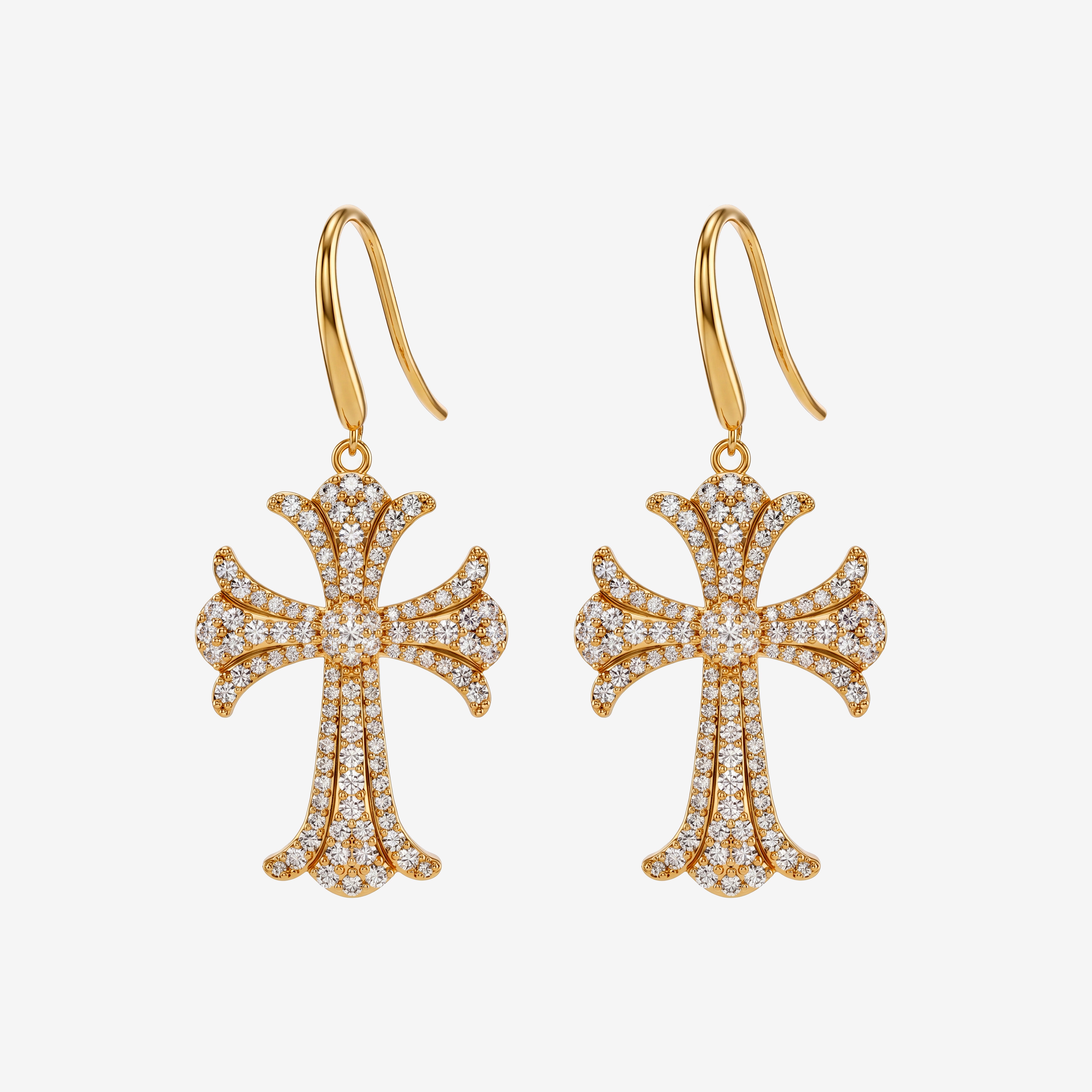 Guardian Faith Drop Earrings - Silver