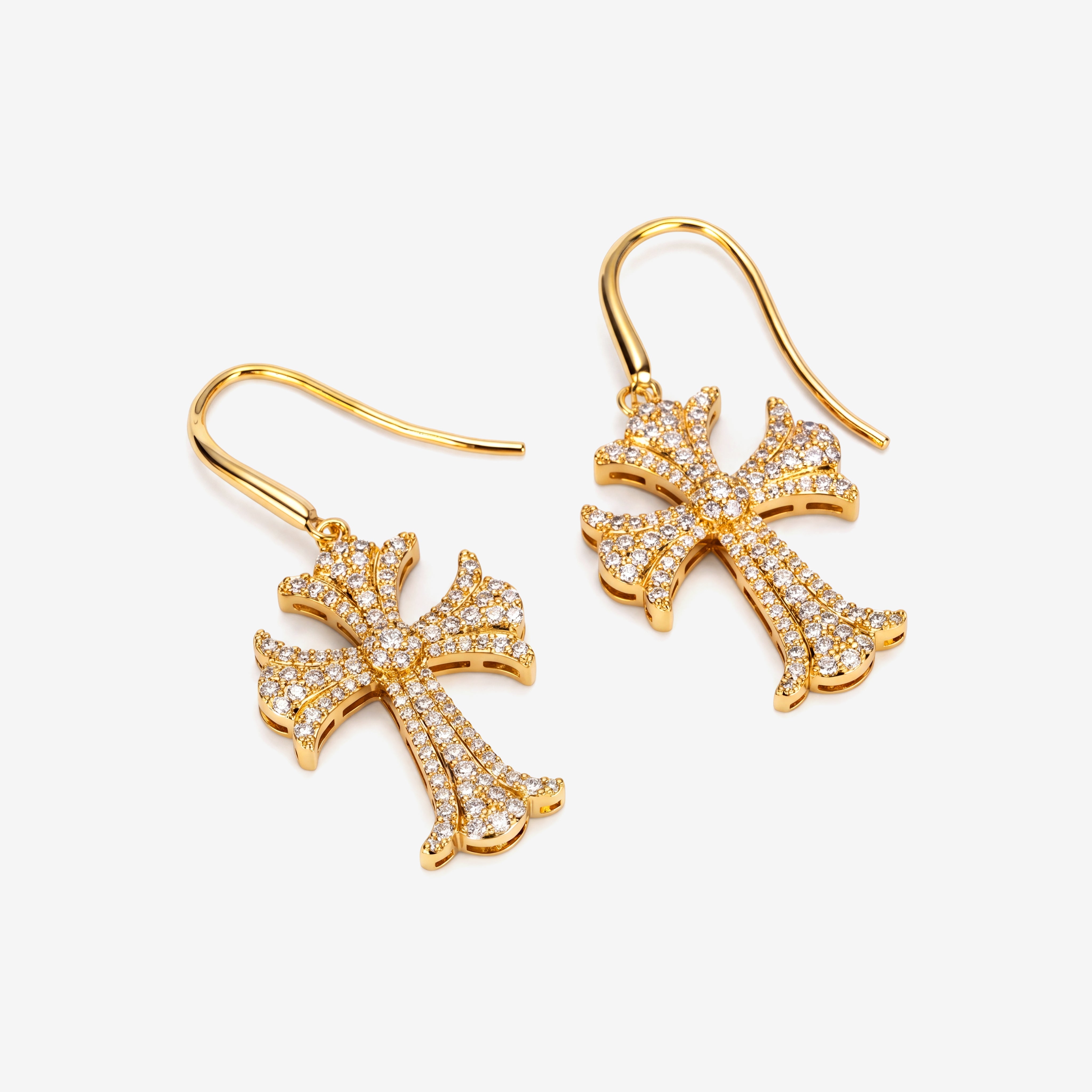 Guardian Faith Drop Earrings - Silver